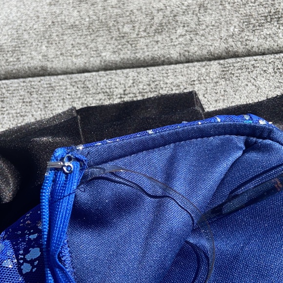 Strapless Black and Blue Dress - Picture 6 of 7